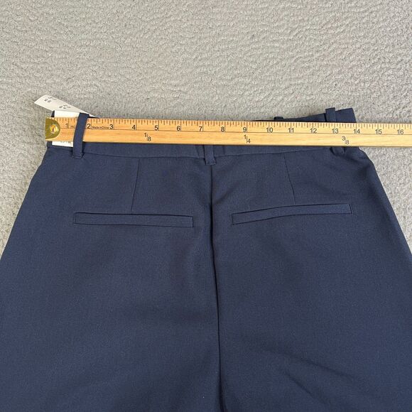 Abercrombie Fitch Dress Pants Women 29, 8L Blue Stretch Pleated Straight 28 x 31 - Picture 10 of 14